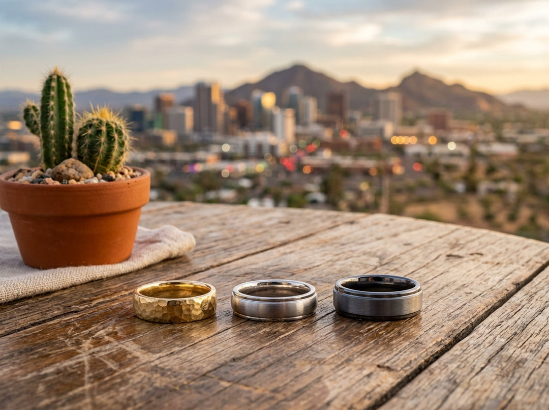 The Desert Groom's Guide to Finding Mens Wedding Bands in Phoenix