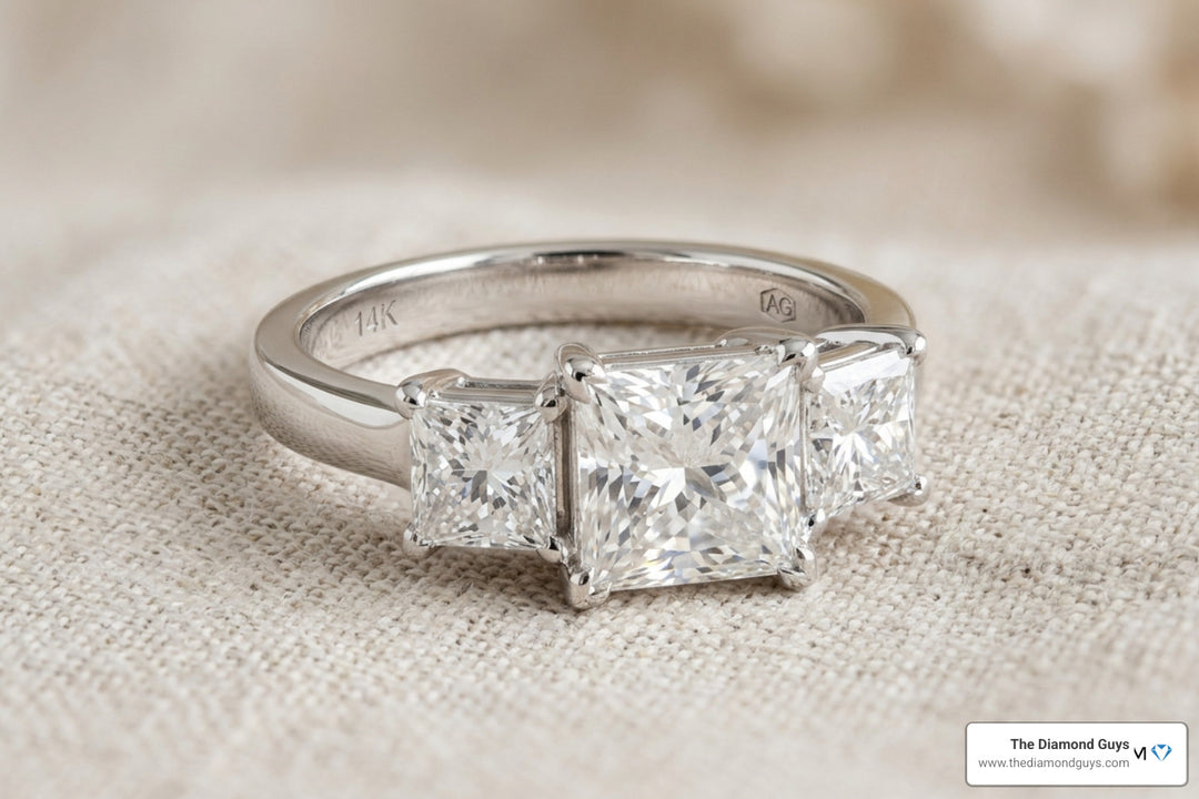 A Guide to 3 Stone Princess Cut Engagement Rings