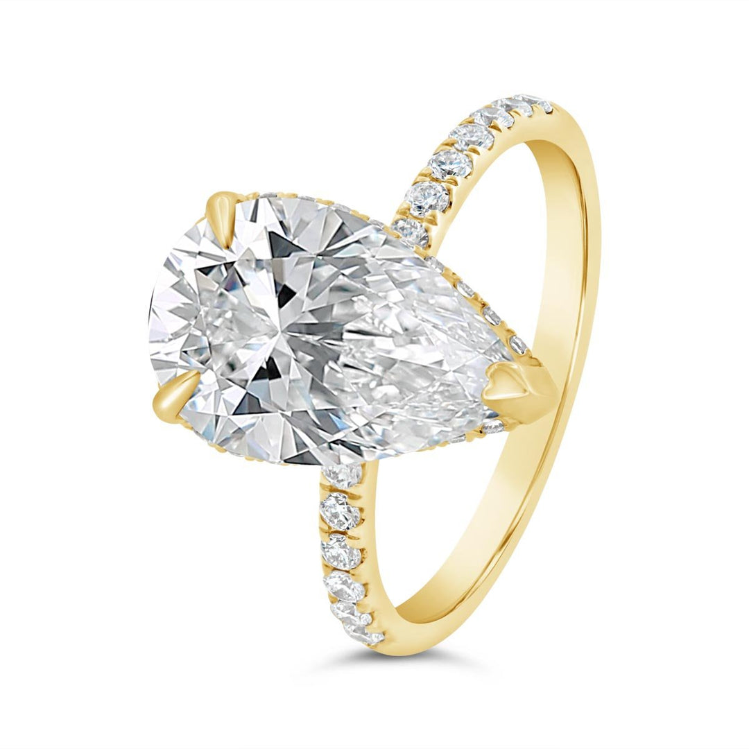 Pave Engagement Ring With Diamond Collar - MR95249A