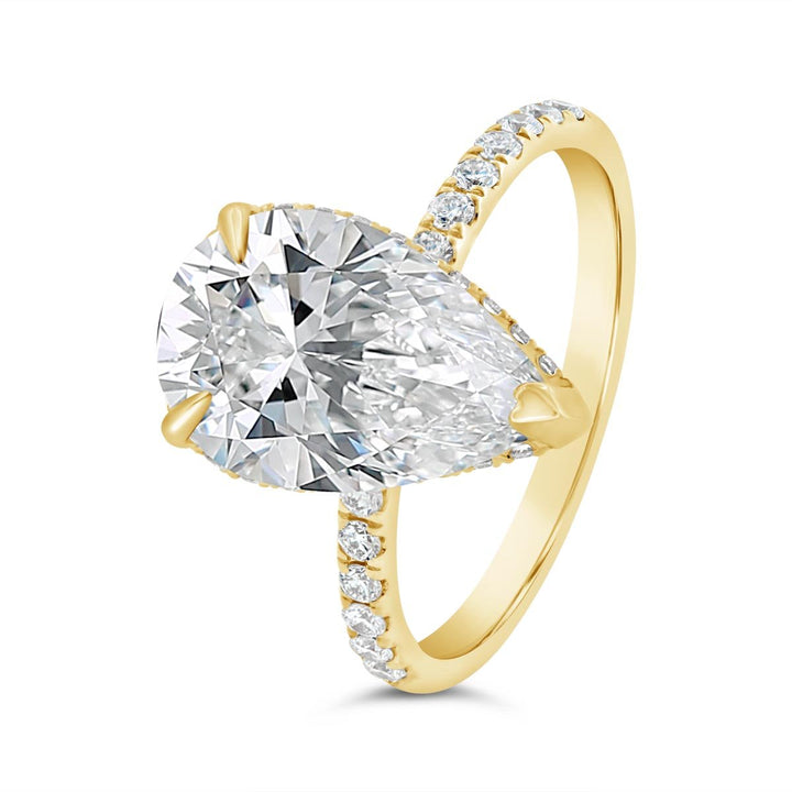 Pave Engagement Ring With Diamond Collar - MR95249A