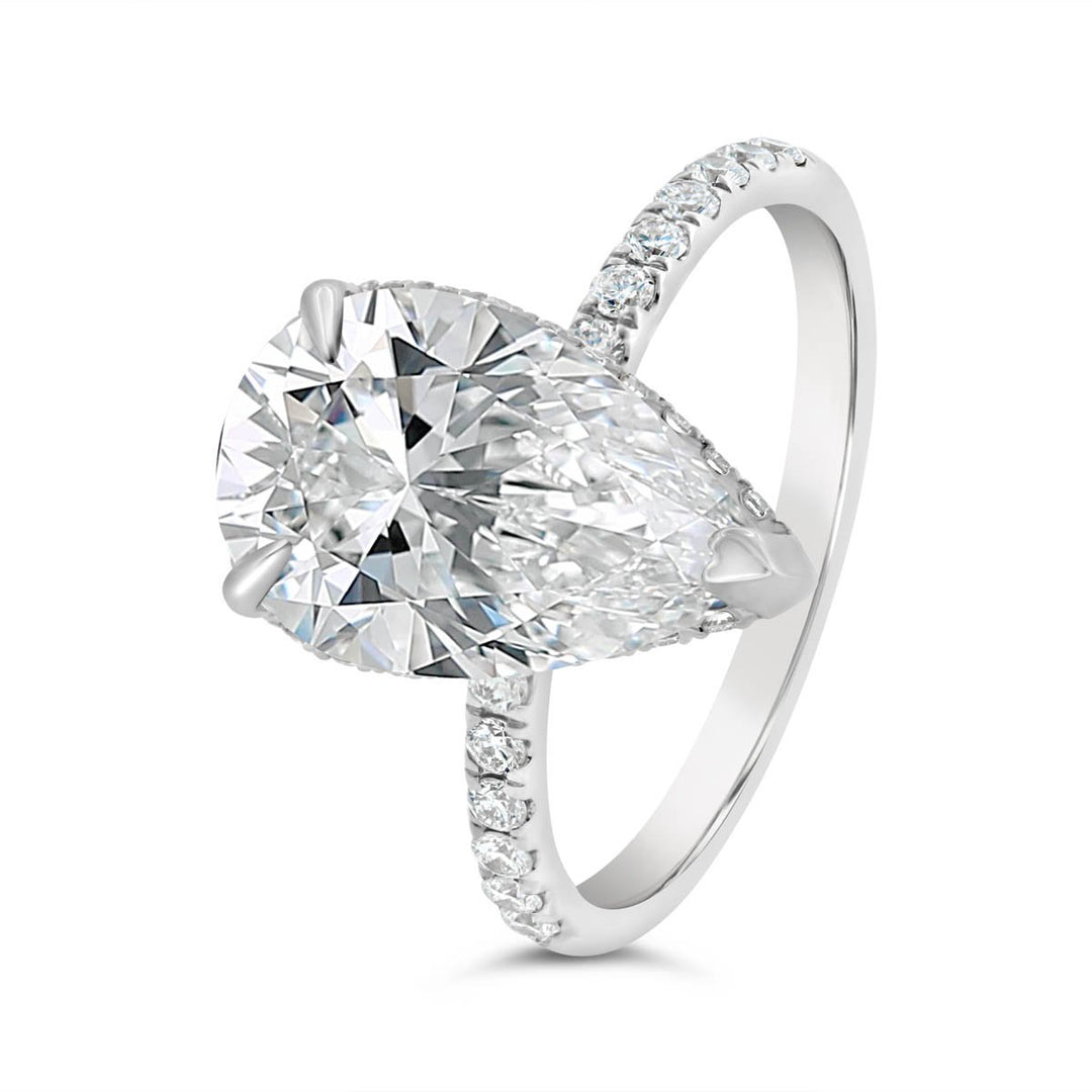 Pave Engagement Ring With Diamond Collar - MR95249A