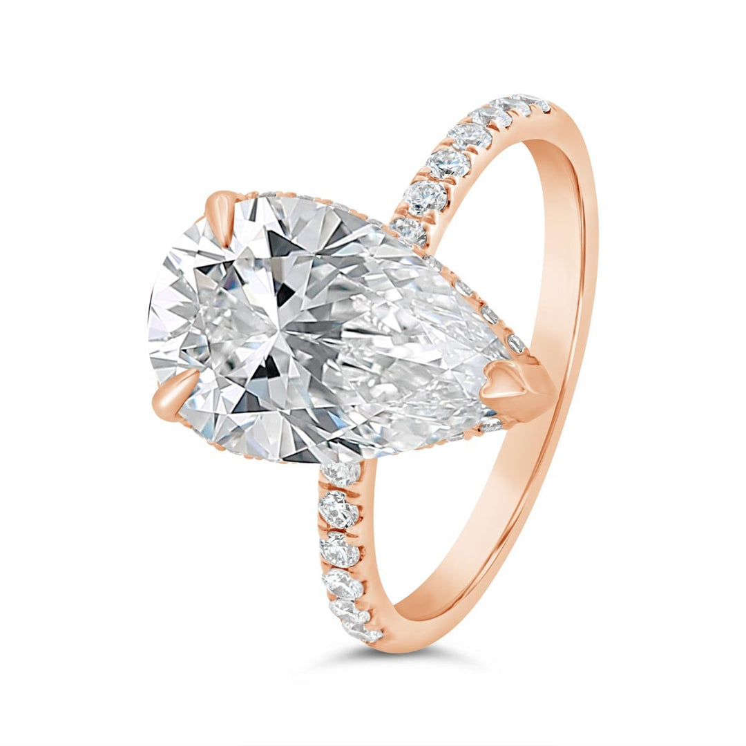 Pave Engagement Ring With Diamond Collar - MR95249A
