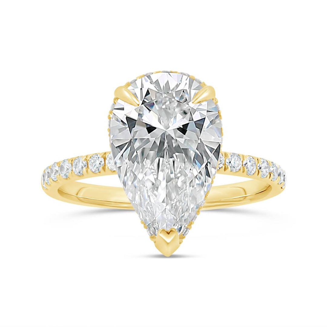 Pave Engagement Ring With Diamond Collar - MR95249A