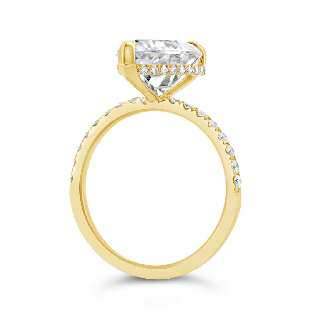 Pave Engagement Ring With Diamond Collar - MR95249A