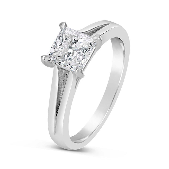 Split Shank Solitaire Diamond Engagement Ring - The Diamond Guys