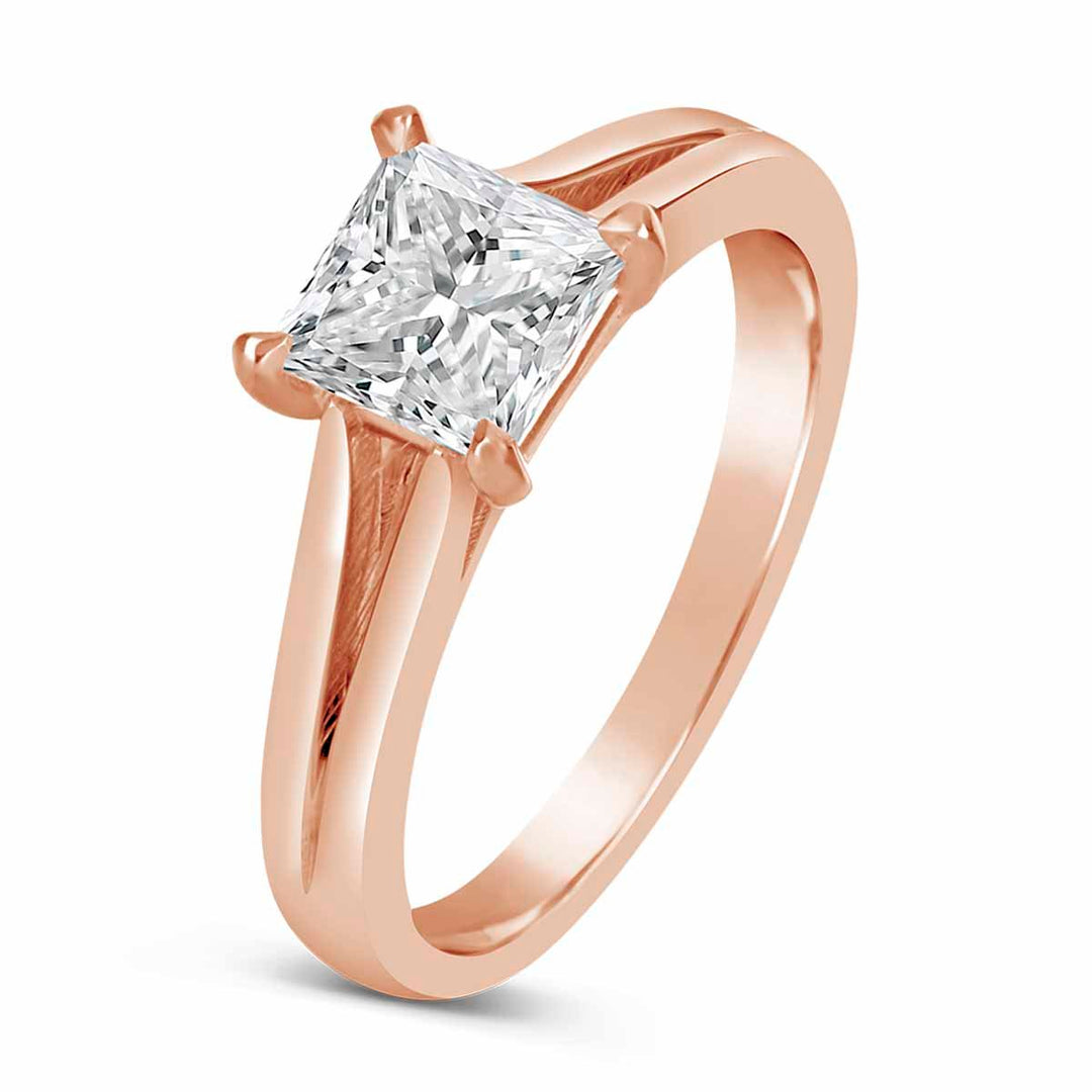 Split Shank Solitaire Diamond Engagement Ring - The Diamond Guys