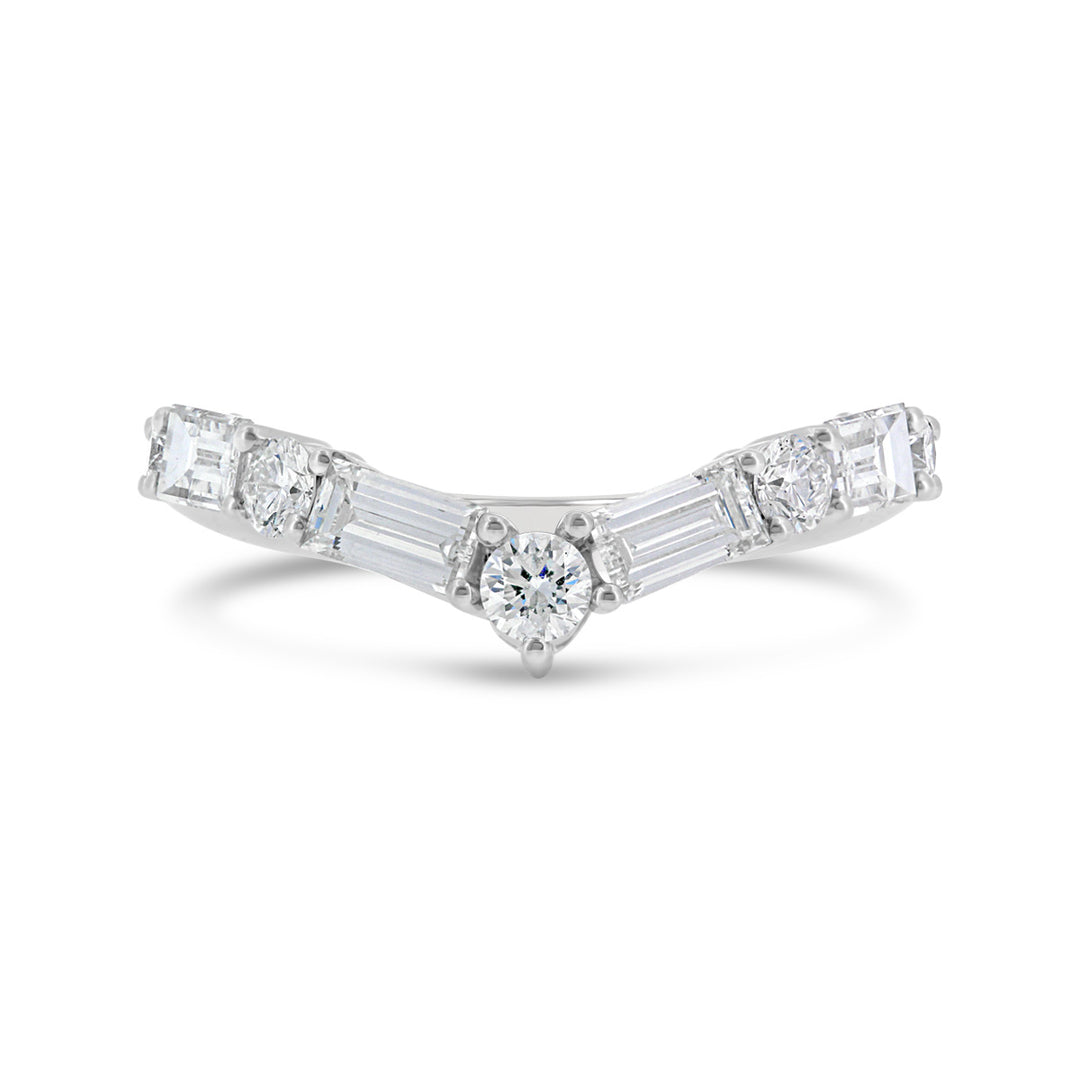 Contour Diamond Wedding Band
