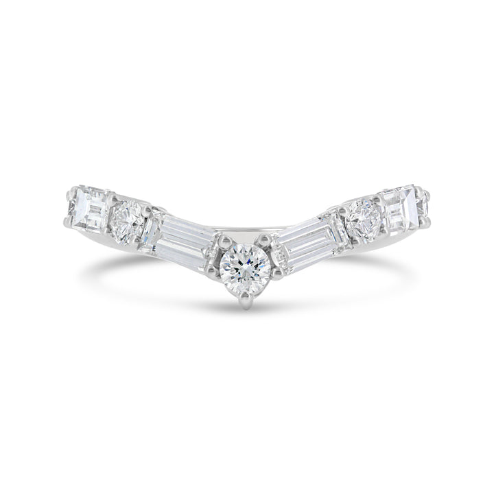 Contour Diamond Wedding Band