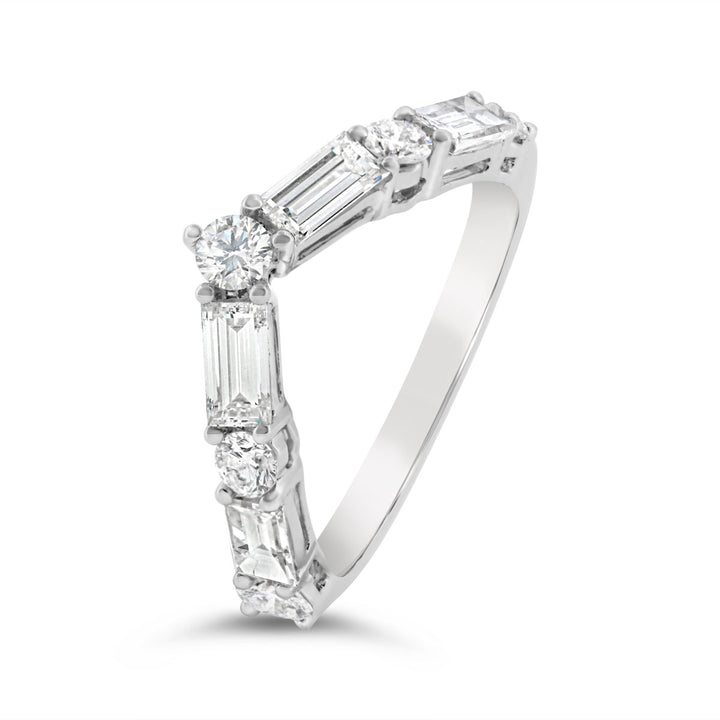 Contour Diamond Wedding Band
