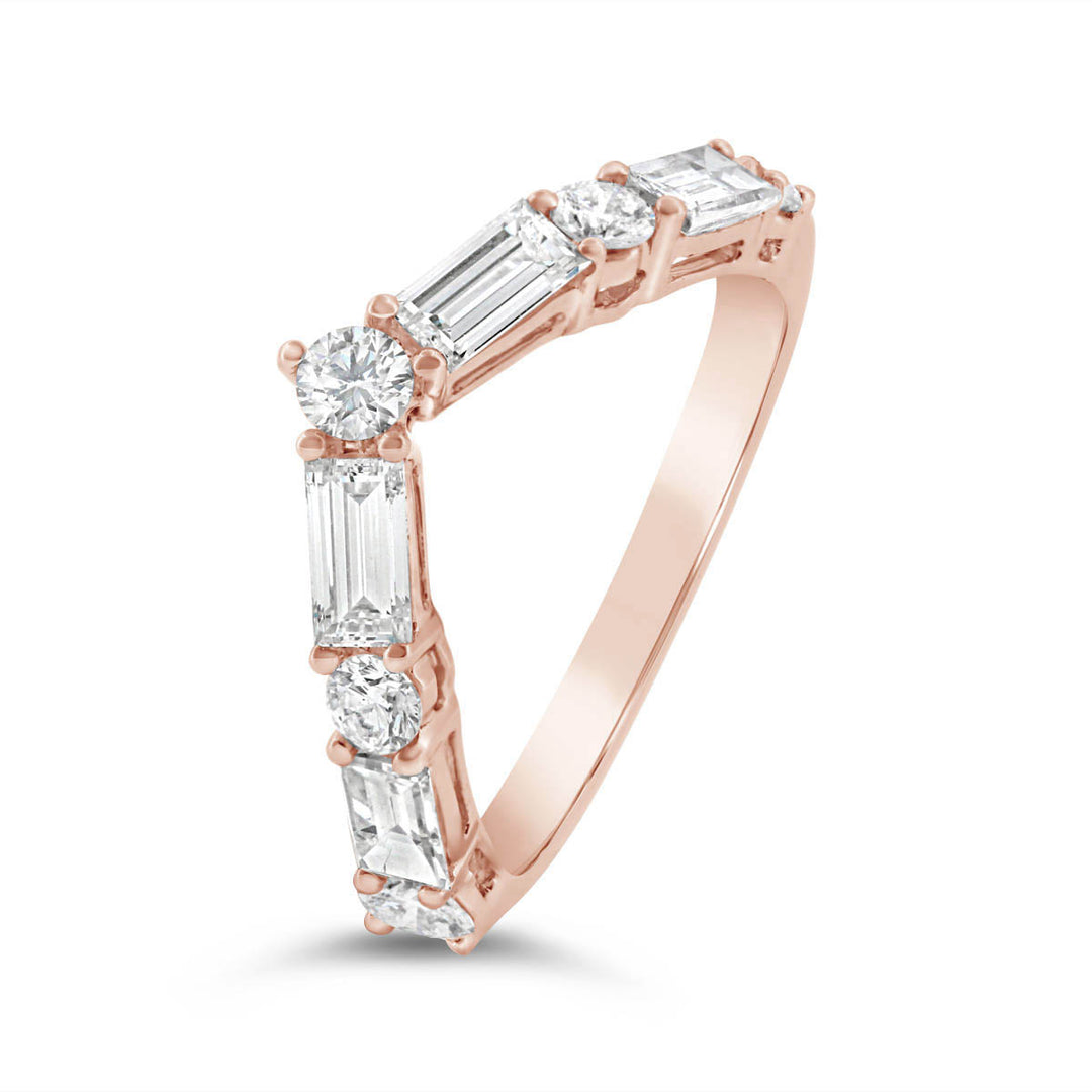 Contour Diamond Wedding Band