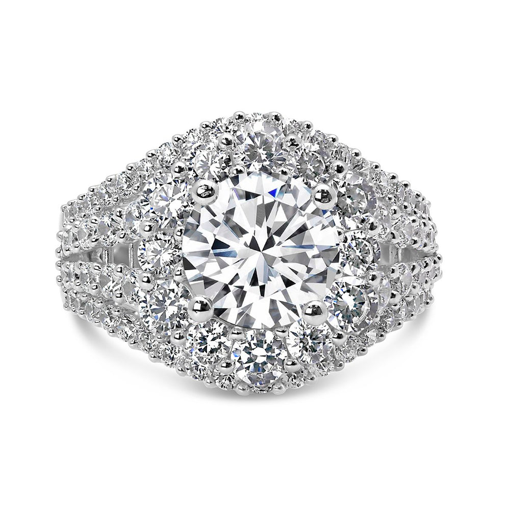 Diamond Halo Engagement Ring Setting - The Diamond Guys
