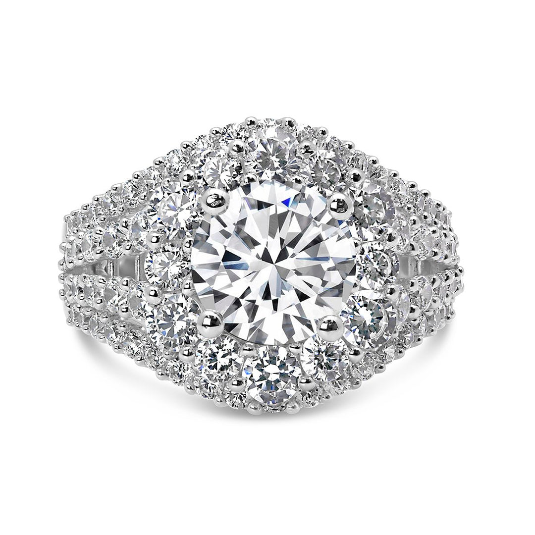 Diamond Halo Engagement Ring Setting - The Diamond Guys