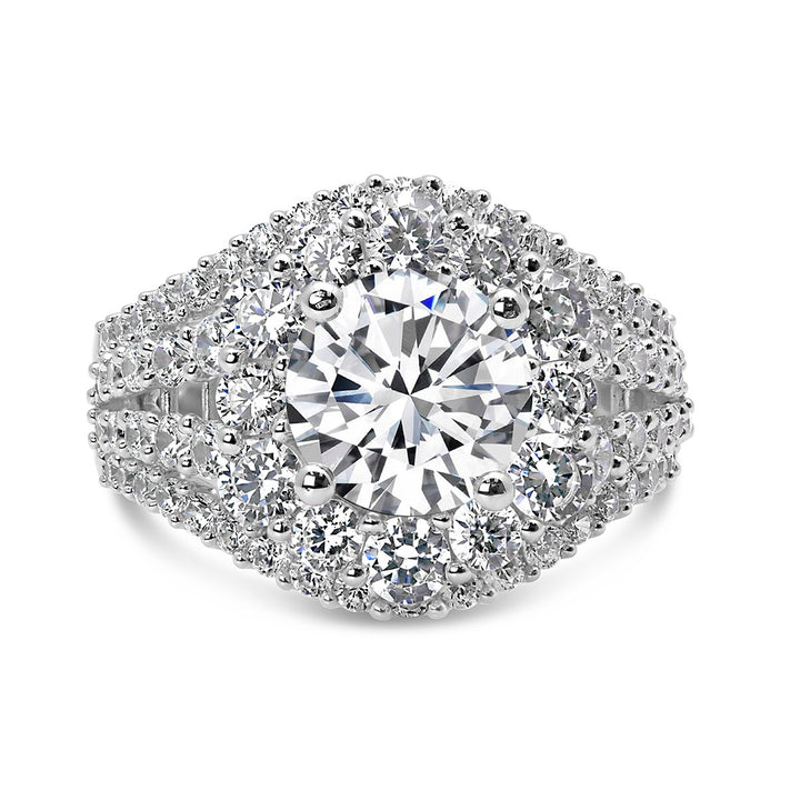 Diamond Halo Engagement Ring Setting - The Diamond Guys