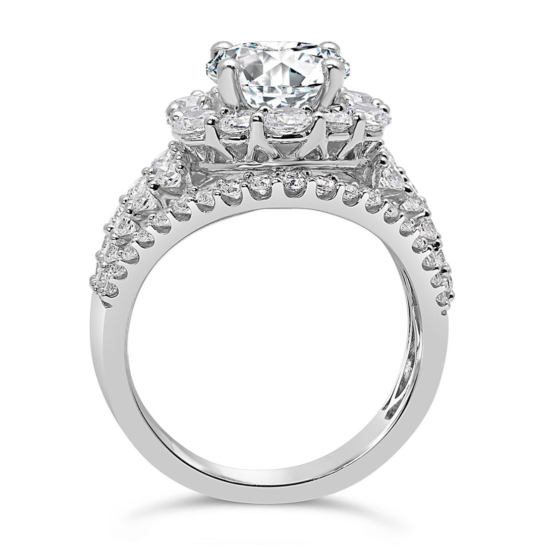 Diamond Halo Engagement Ring Setting - The Diamond Guys