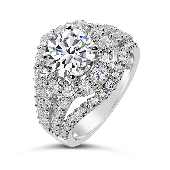 Diamond Halo Engagement Ring Setting - The Diamond Guys