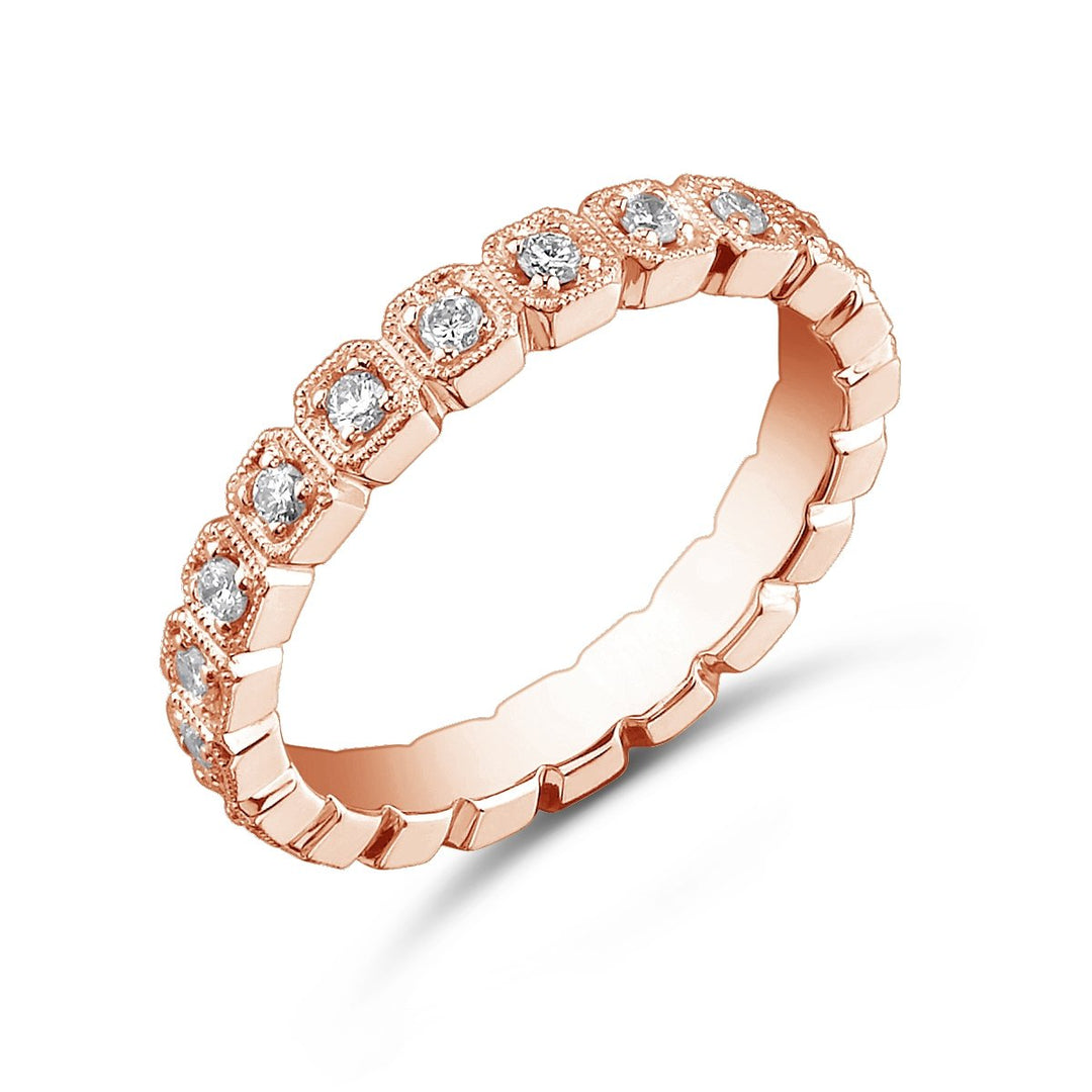 Vintage Inspired Diamond Eternity Band - JBJ6285R