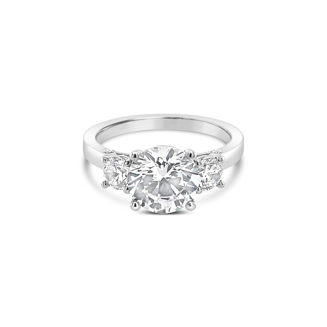Three Stone Diamond Engagement Ring