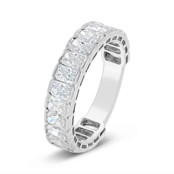 3/4 Way Lab Grown Radiant Diamond Wedding Band