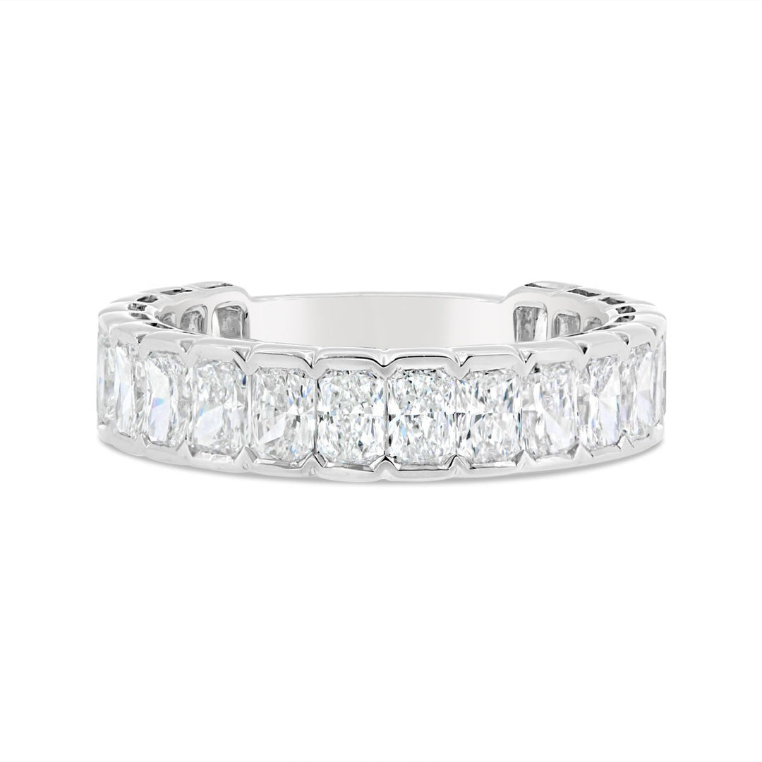 3/4 Way Lab Grown Radiant Diamond Wedding Band