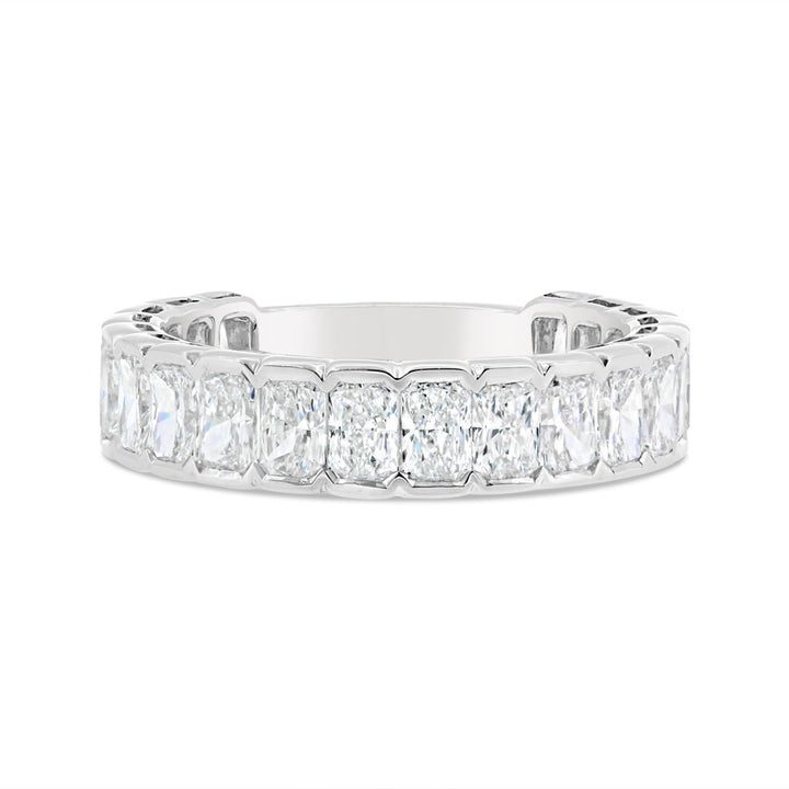 3/4 Way Lab Grown Radiant Diamond Wedding Band