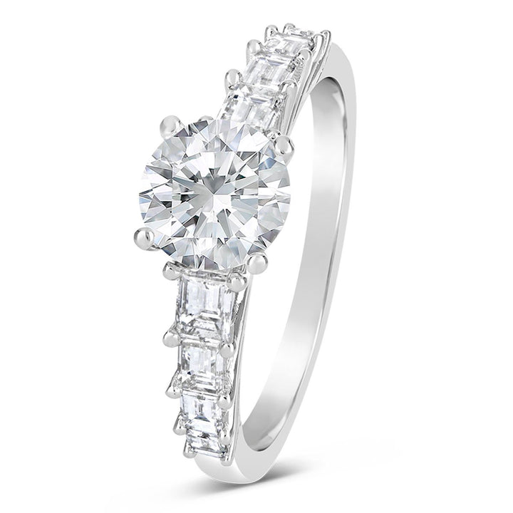 Classic Baguette Diamond Engagement Ring
