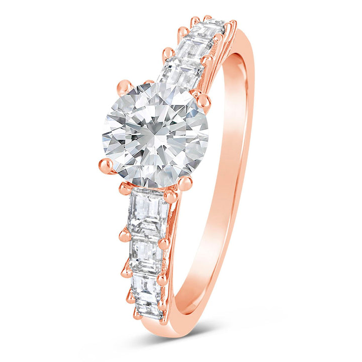 Classic Baguette Diamond Engagement Ring