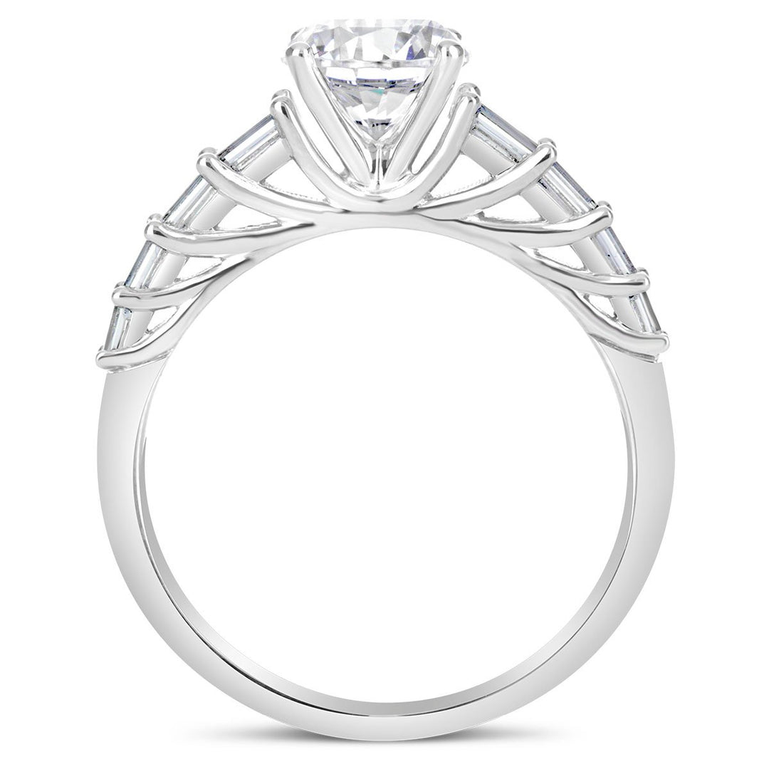 Classic Baguette Diamond Engagement Ring