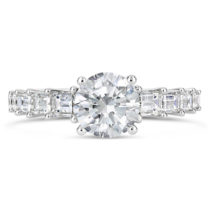 Classic Baguette Diamond Engagement Ring