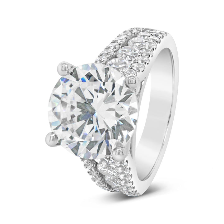 Wide Band Diamond Engagement Ring - YJC3542R - The Diamond Guys