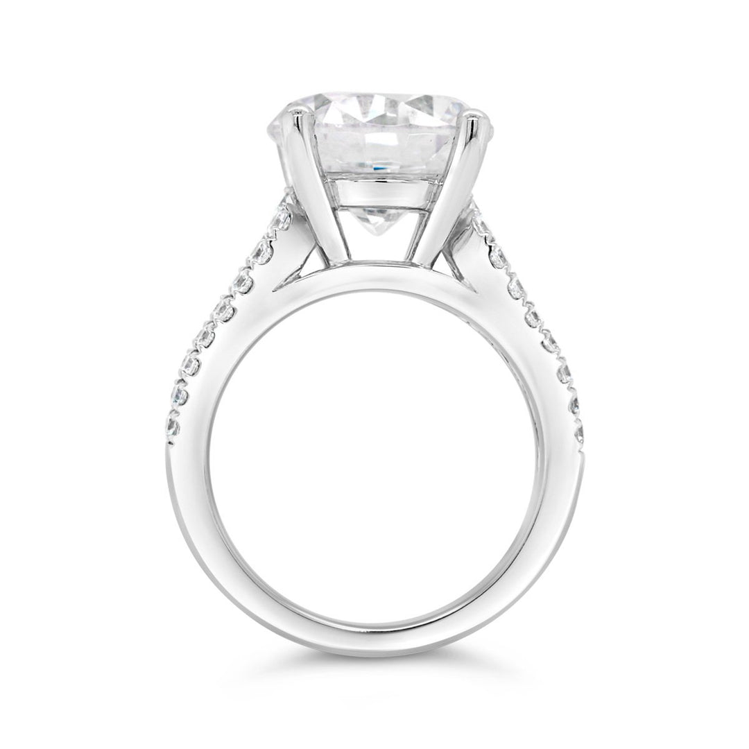 Wide Band Diamond Engagement Ring - YJC3542R - The Diamond Guys