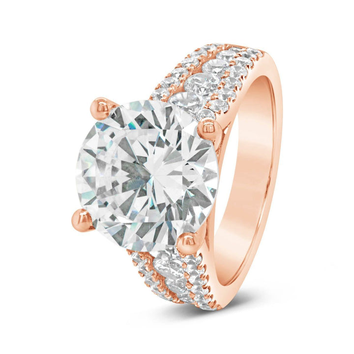 Wide Band Diamond Engagement Ring - YJC3542R - The Diamond Guys