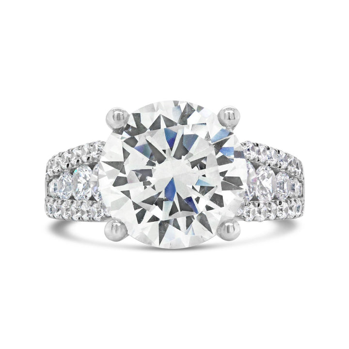Wide Band Diamond Engagement Ring - YJC3542R - The Diamond Guys