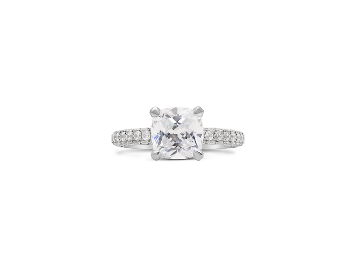 Pave Diamond Eternity Engagement Ring - The Diamond Guys