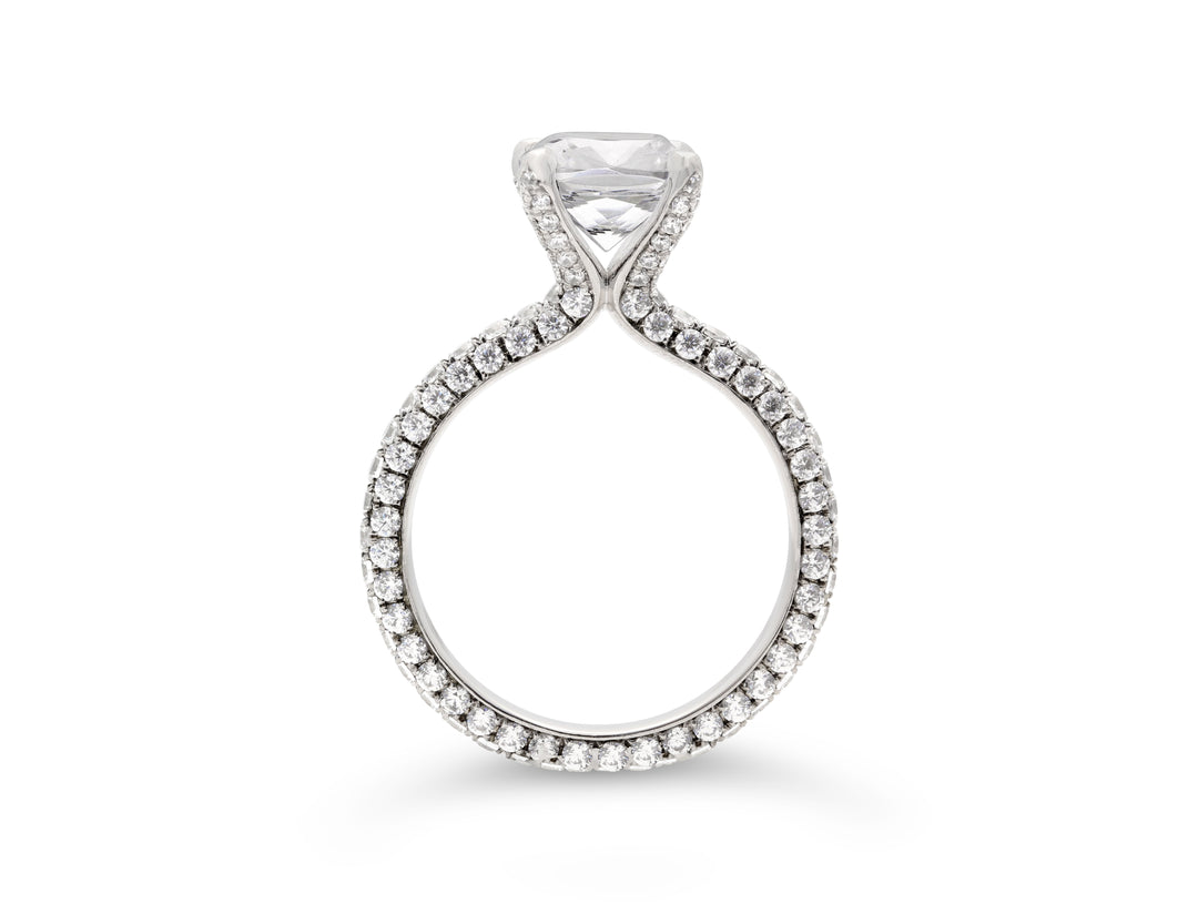 Pave Diamond Eternity Engagement Ring - The Diamond Guys