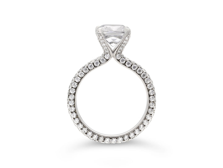 Pave Diamond Eternity Engagement Ring - The Diamond Guys