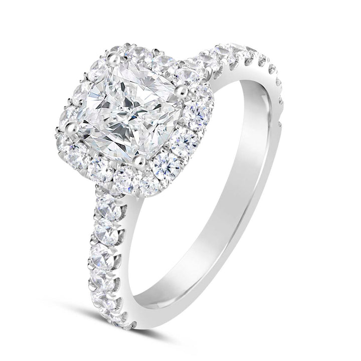 Diamond Halo Engagement Ring - The Diamond Guys