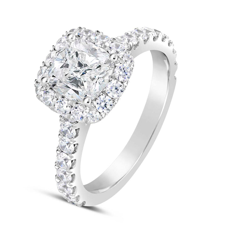 Diamond Halo Engagement Ring