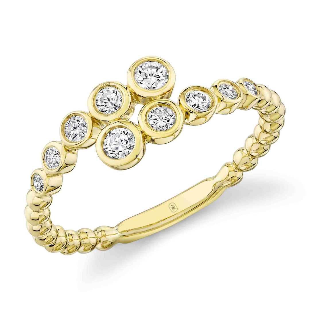 Shy Creation Diamond Bezel Set Crossover Band