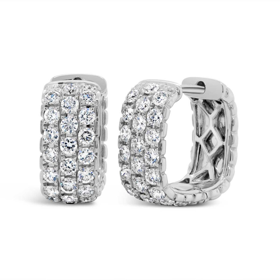 White Gold Diamond Earrings - SJSN221E - The Diamond Guys
