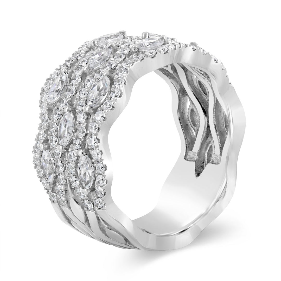 Wide Diamond Band - YJM3241R - The Diamond Guys