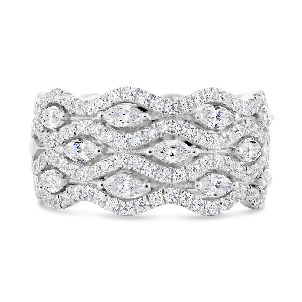 Wide Diamond Band - YJM3241R - The Diamond Guys