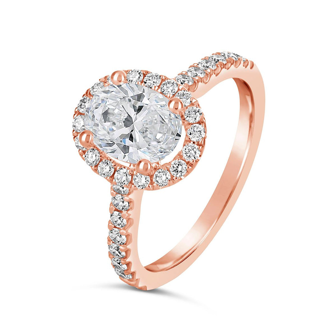 Diamond Halo Engagement Ring