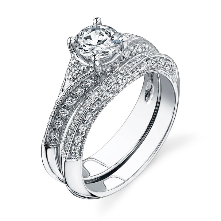 Diamond Engagement Ring Wedding Set - MWR5 - The Diamond Guys