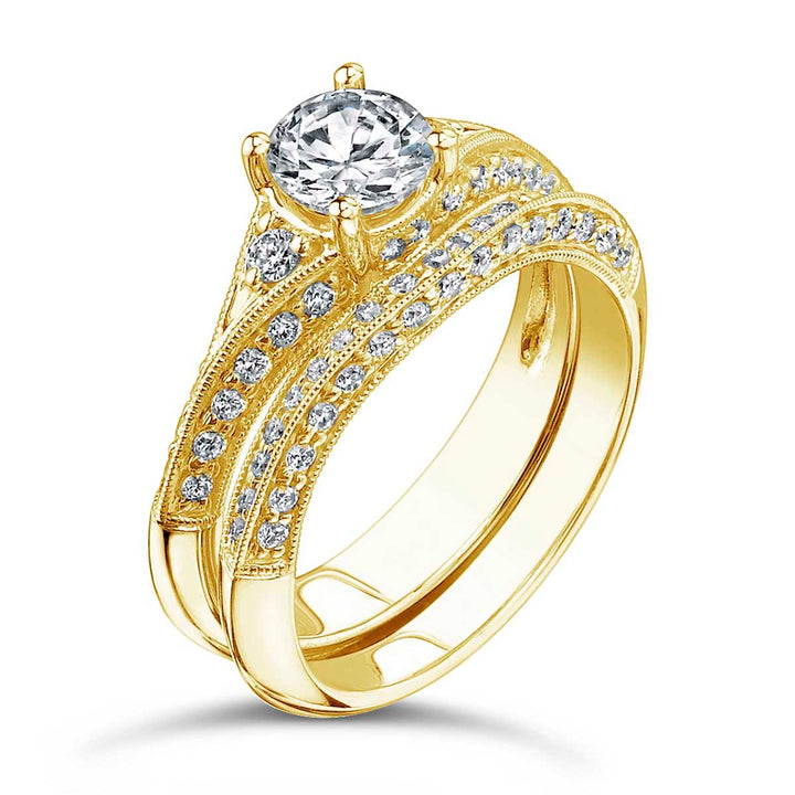 Diamond Engagement Ring Wedding Set - MWR5 - The Diamond Guys