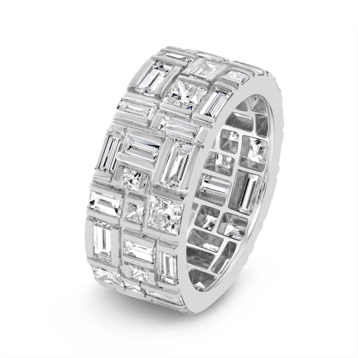 Wide Diamond Mixed Shape Band