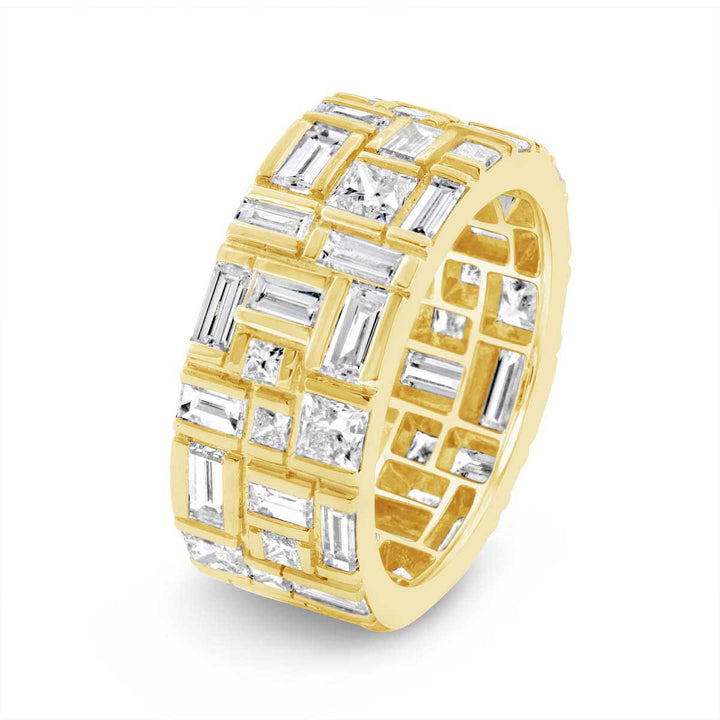 Wide Mixed Shape Diamond Band