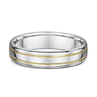 Dora Collection 5mm Wide Two Tone Wedding Band - 485A01