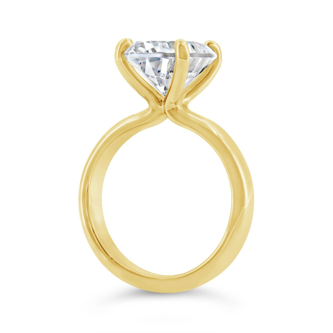 4.00mm Wide Dome Solitaire Engagement Ring - YJC7121R-OV