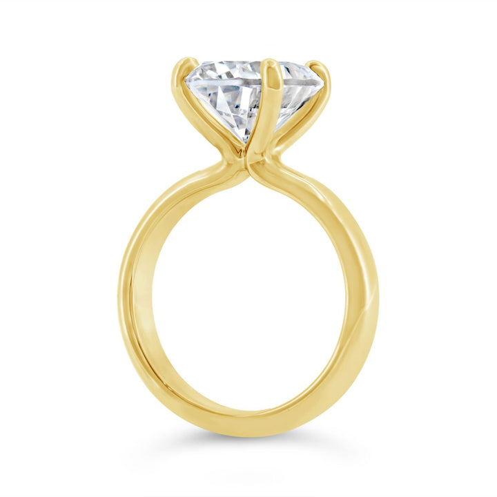 4.00mm Wide Dome Solitaire Engagement Ring - YJC7121R-OV