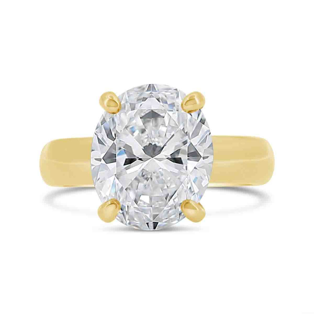 4.00mm Wide Dome Solitaire Engagement Ring - YJC7121R-OV